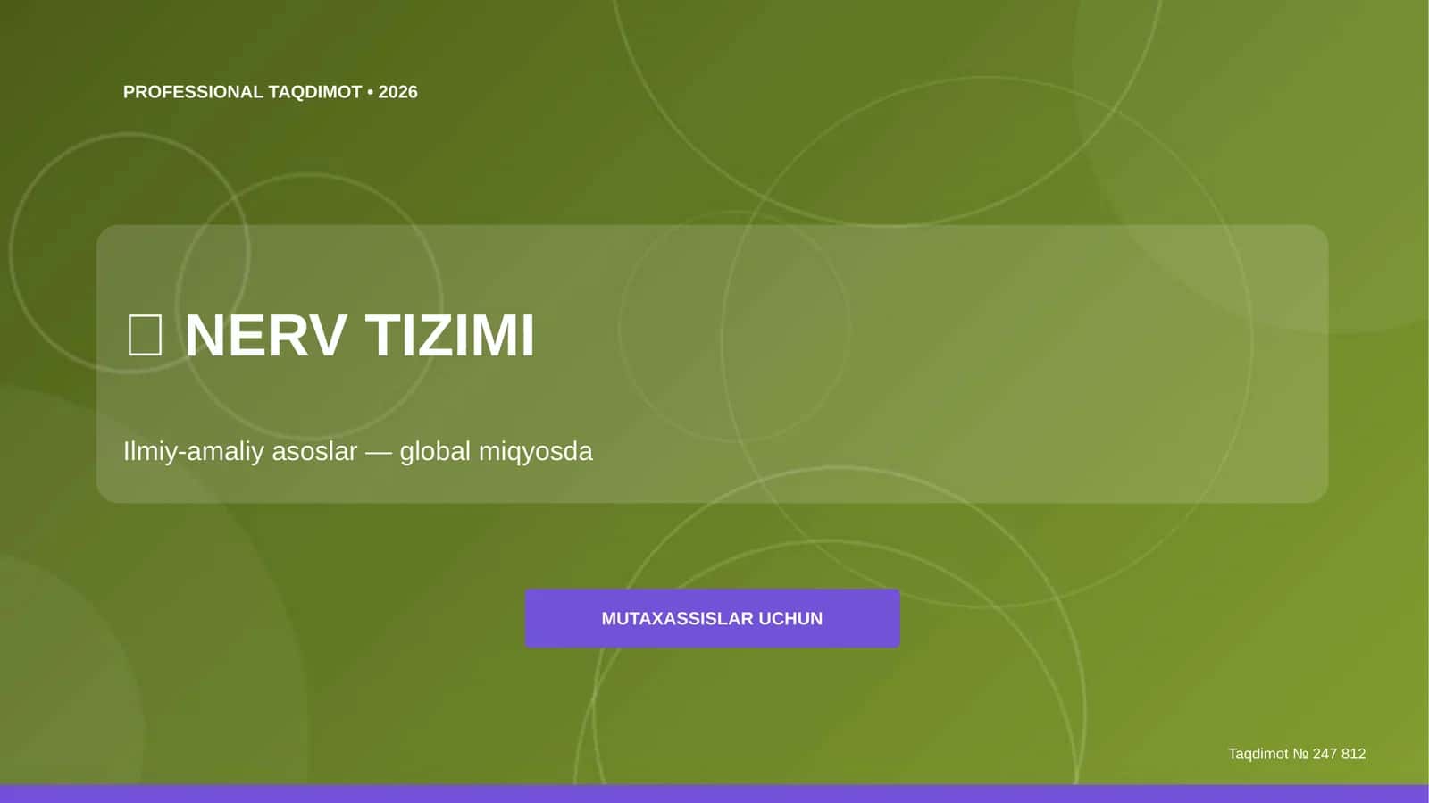 PROFESSIONAL TAQDIMOT • 2026 1