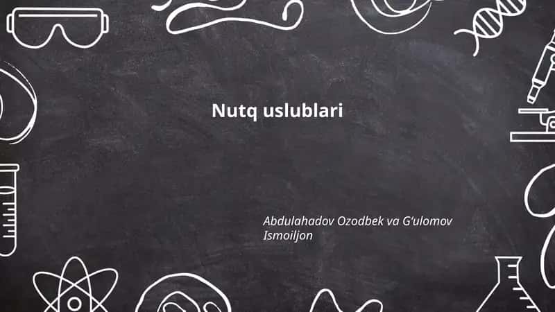 Nutq uslublari 1
