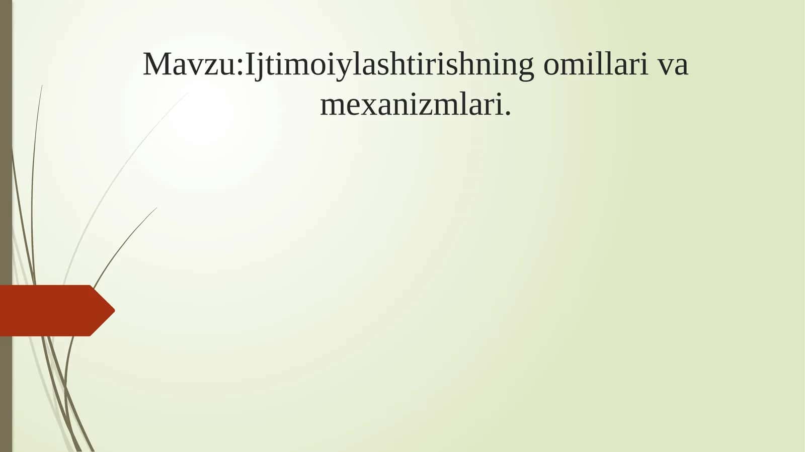 Ijtimoiylashtirishning omillari va mexanizmlari 1