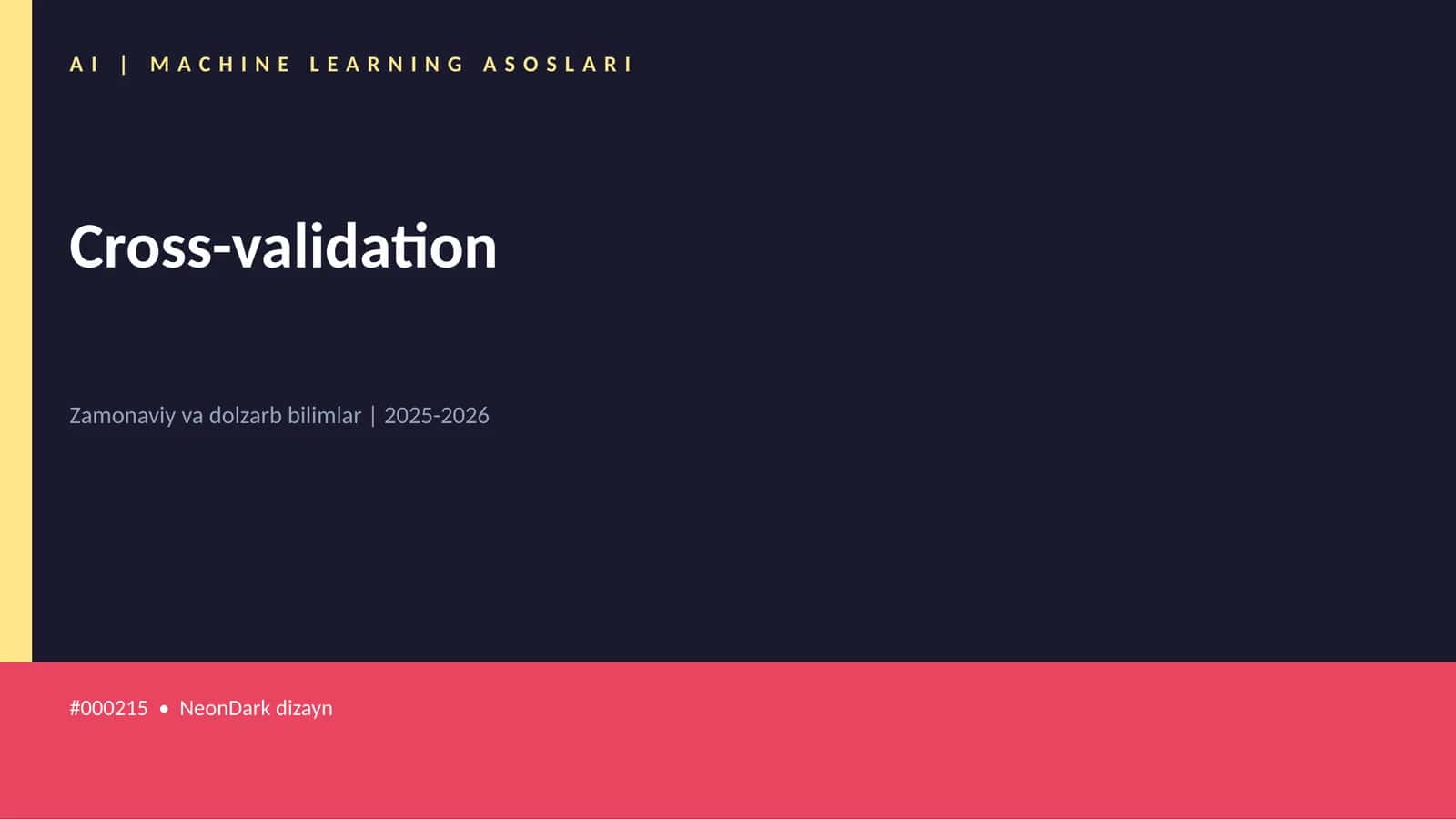AI | MACHINE LEARNING ASOSLARI 1
