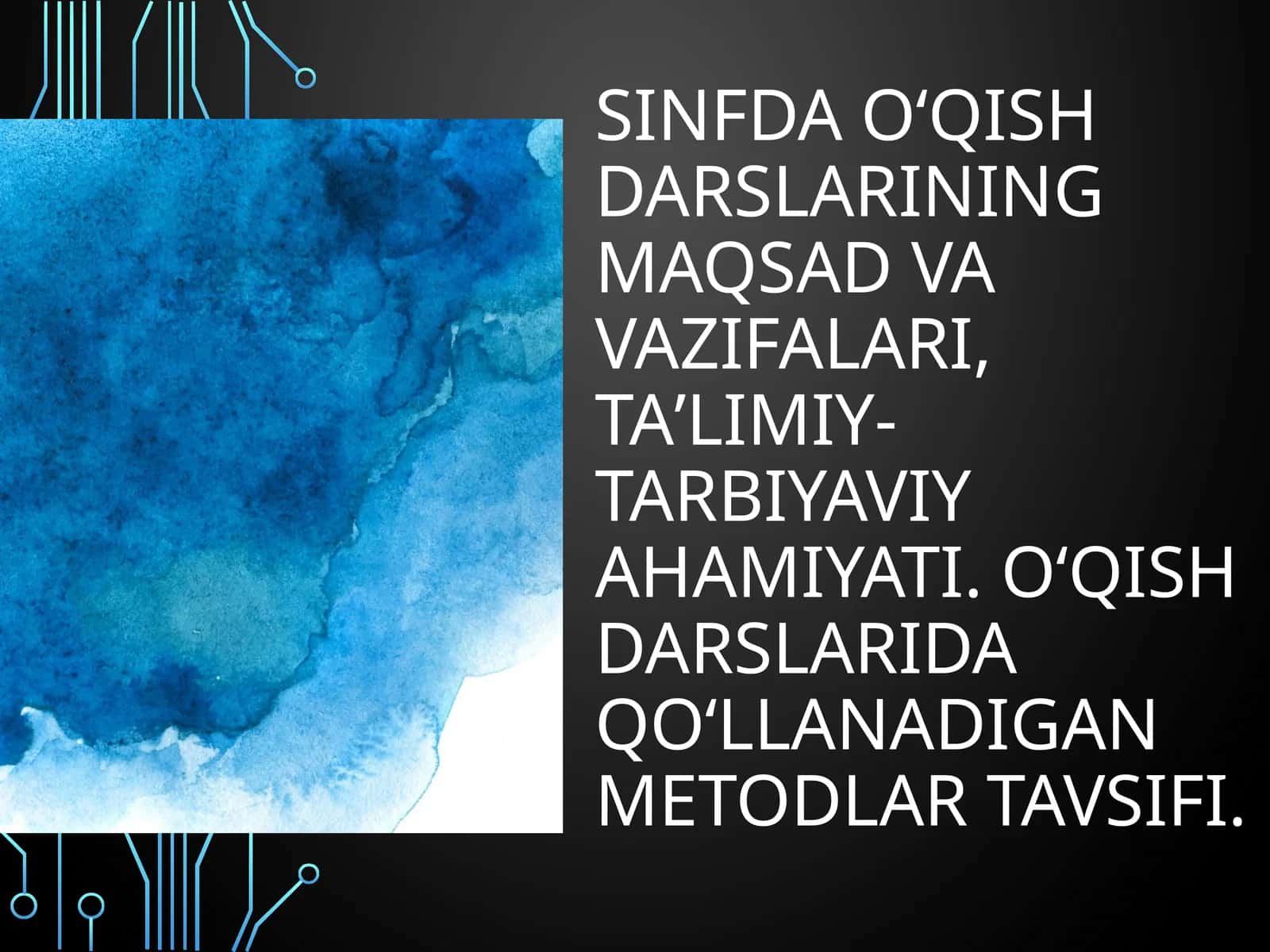 O'qish darslarining maqsad va vazifalari 1