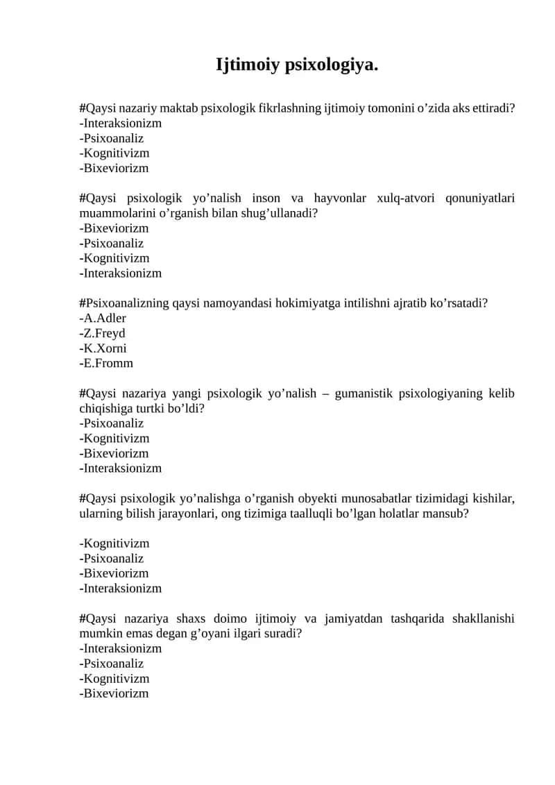 Ijtimoiy Psixologiya 1