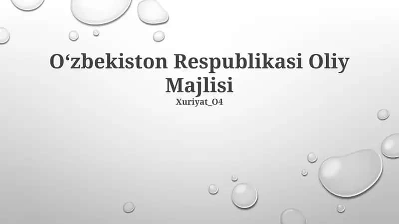 O‘zbekiston Respublikasi Oliy Majlisi 1