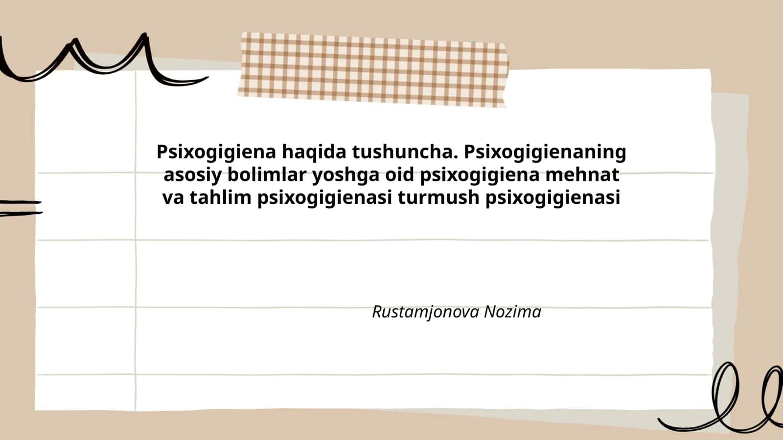Psixogigiena haqida tushuncha 1