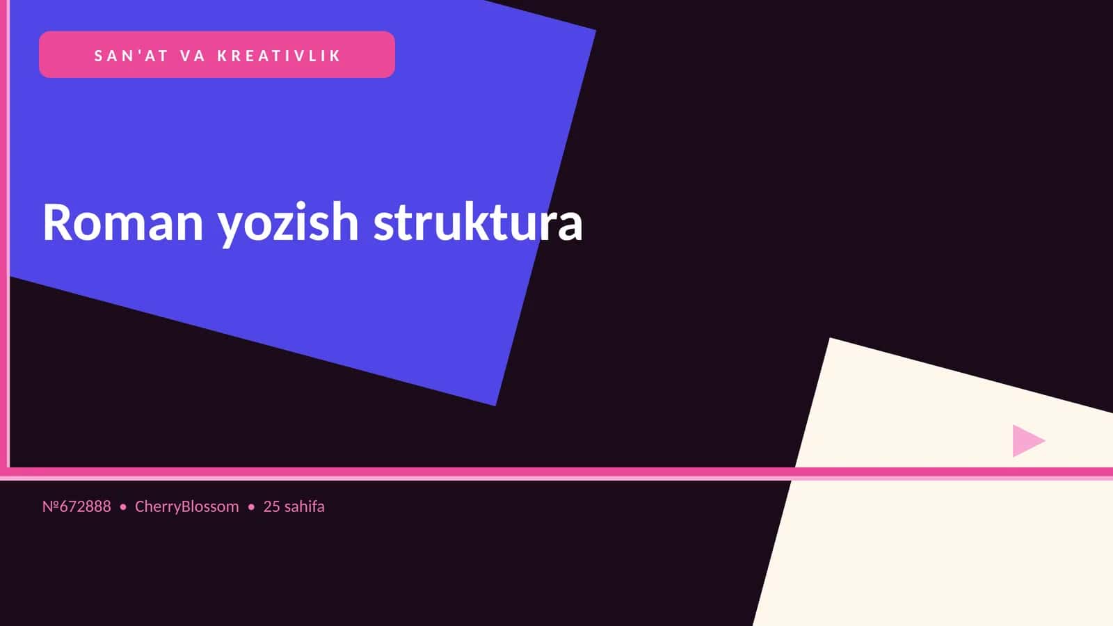 Roman yozish struktura 1