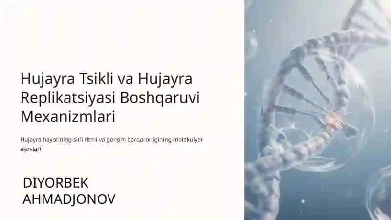 Hujayra Tsikli va Hujayra Replikatsiyasi Boshqaruvi Mexanizmlari