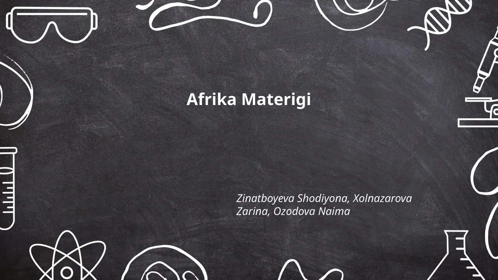 Afrika Materigi 1