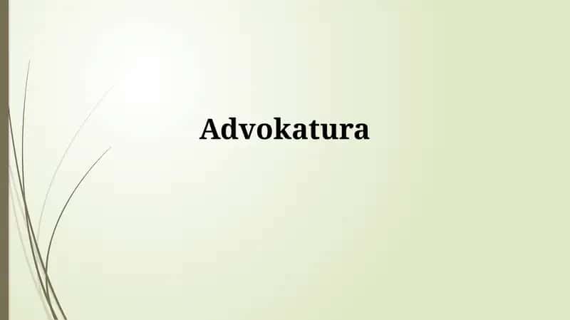 Advokatura 1