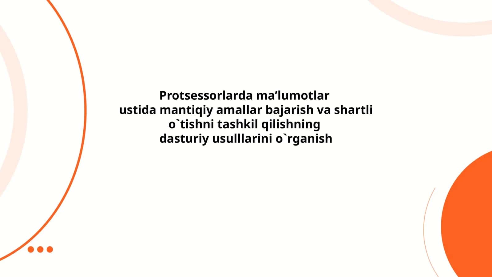 Protsessorlarda mantiqiy amallar 1