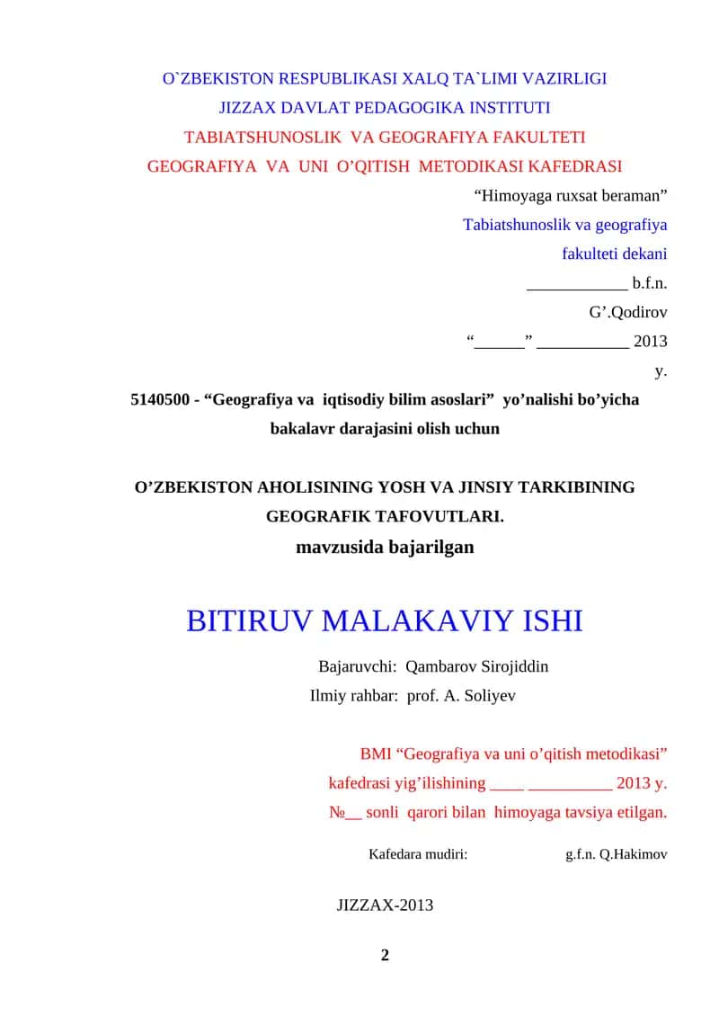 O’zbekistonning demografik salohiyati 1