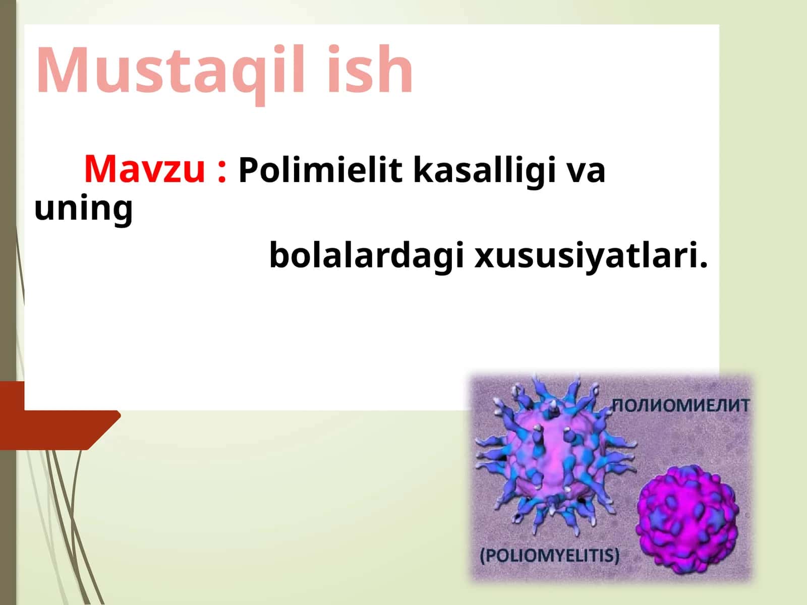 Bolalarda Polimielit kasalligi va xususiyatlari 1