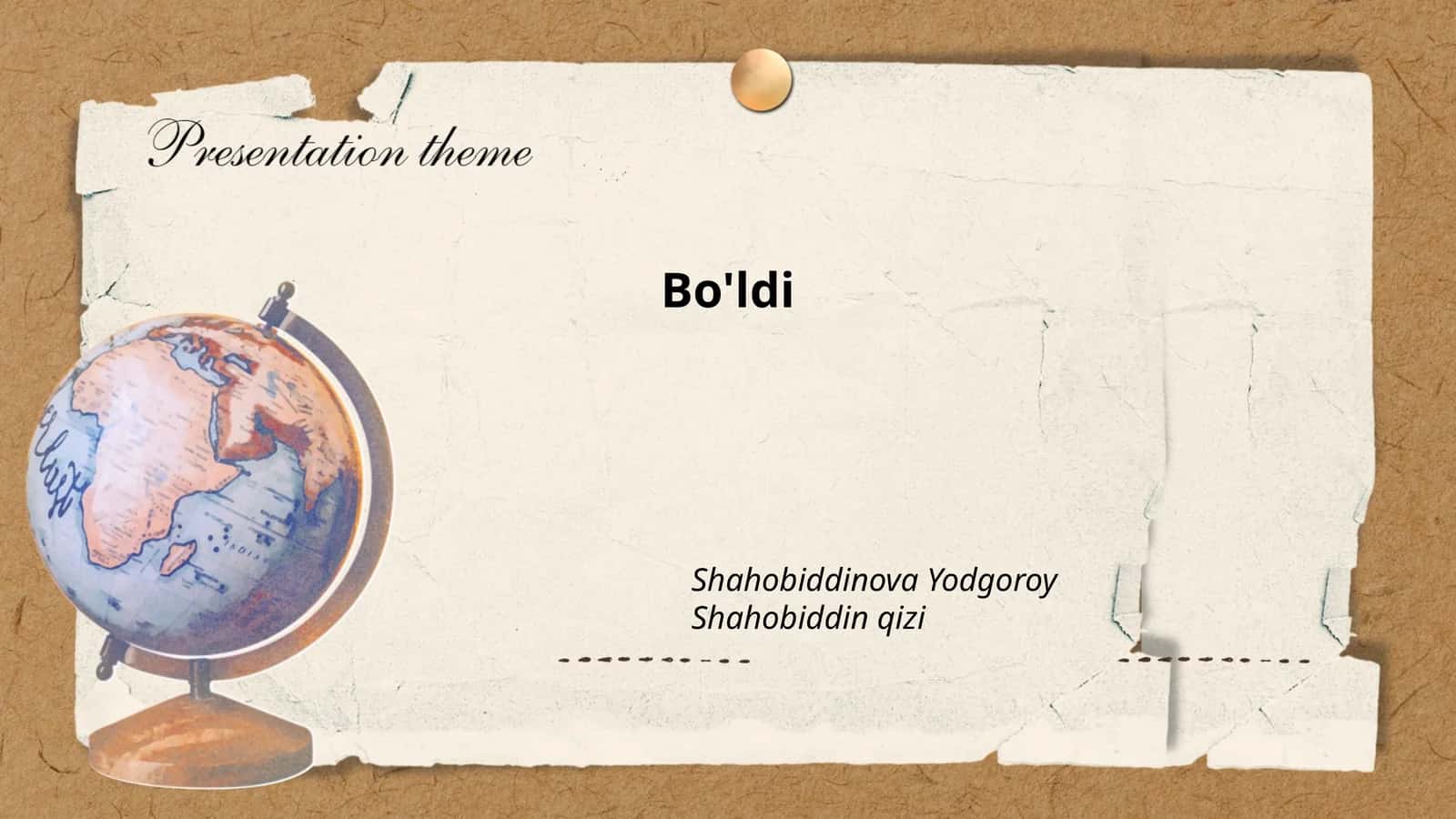 Bo'ldi: O'zbek madaniyati va an'analari 1