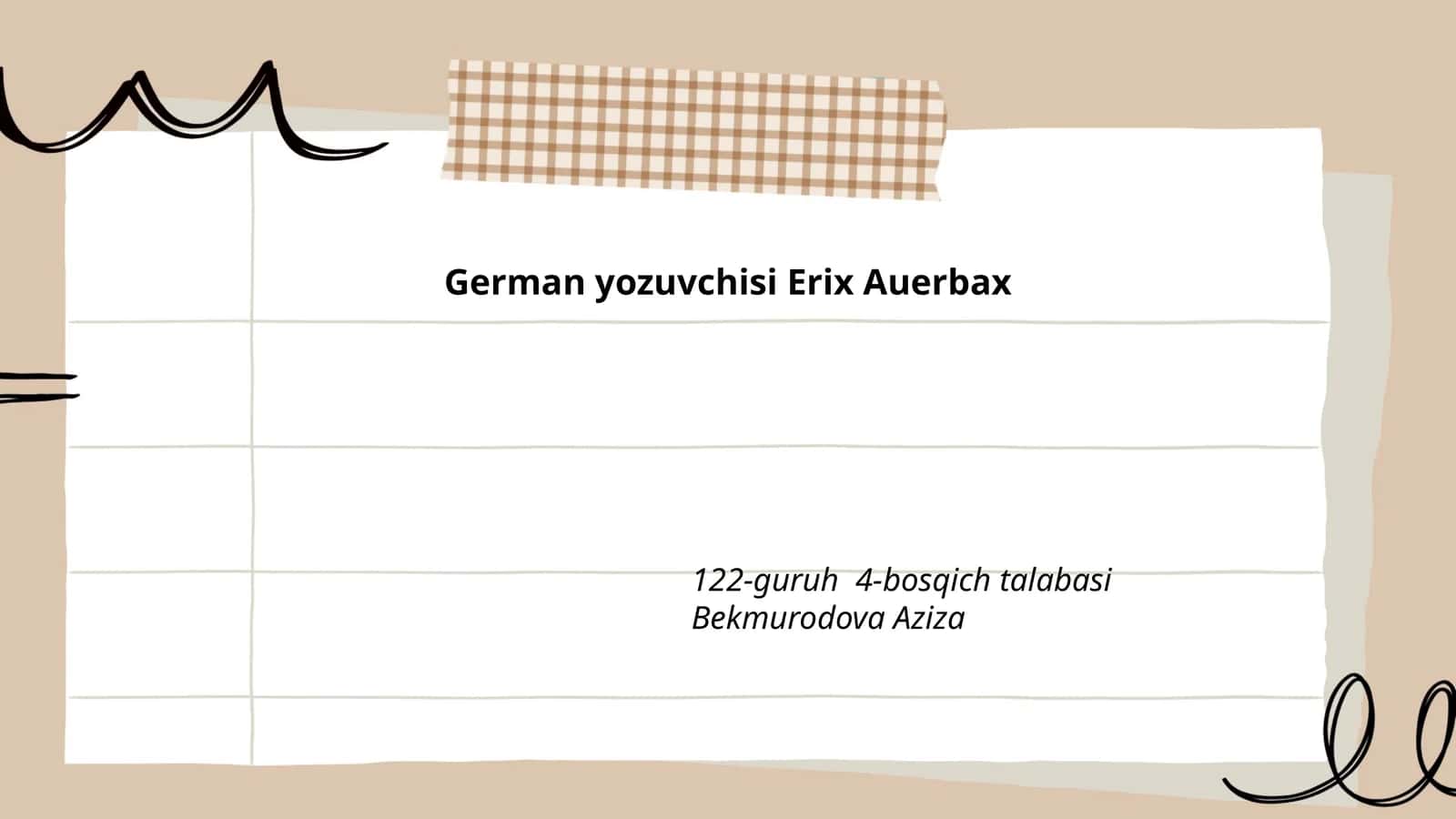 Erix Auerbaxning hayoti va oilaviy tarixi 1
