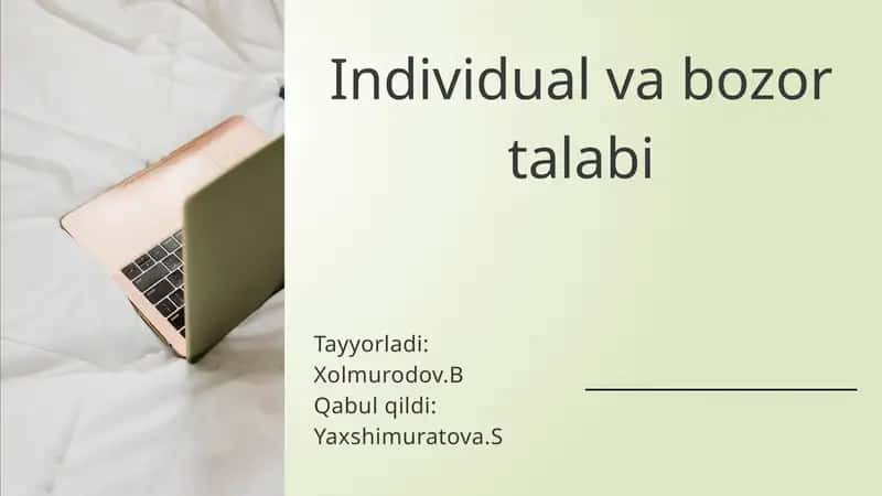 Bozor tushunchasi 1