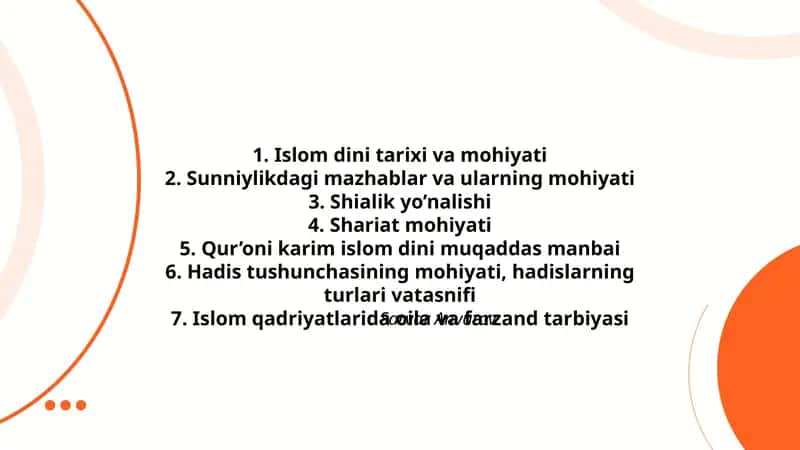 Islom dini tarixi va mohiyati 1