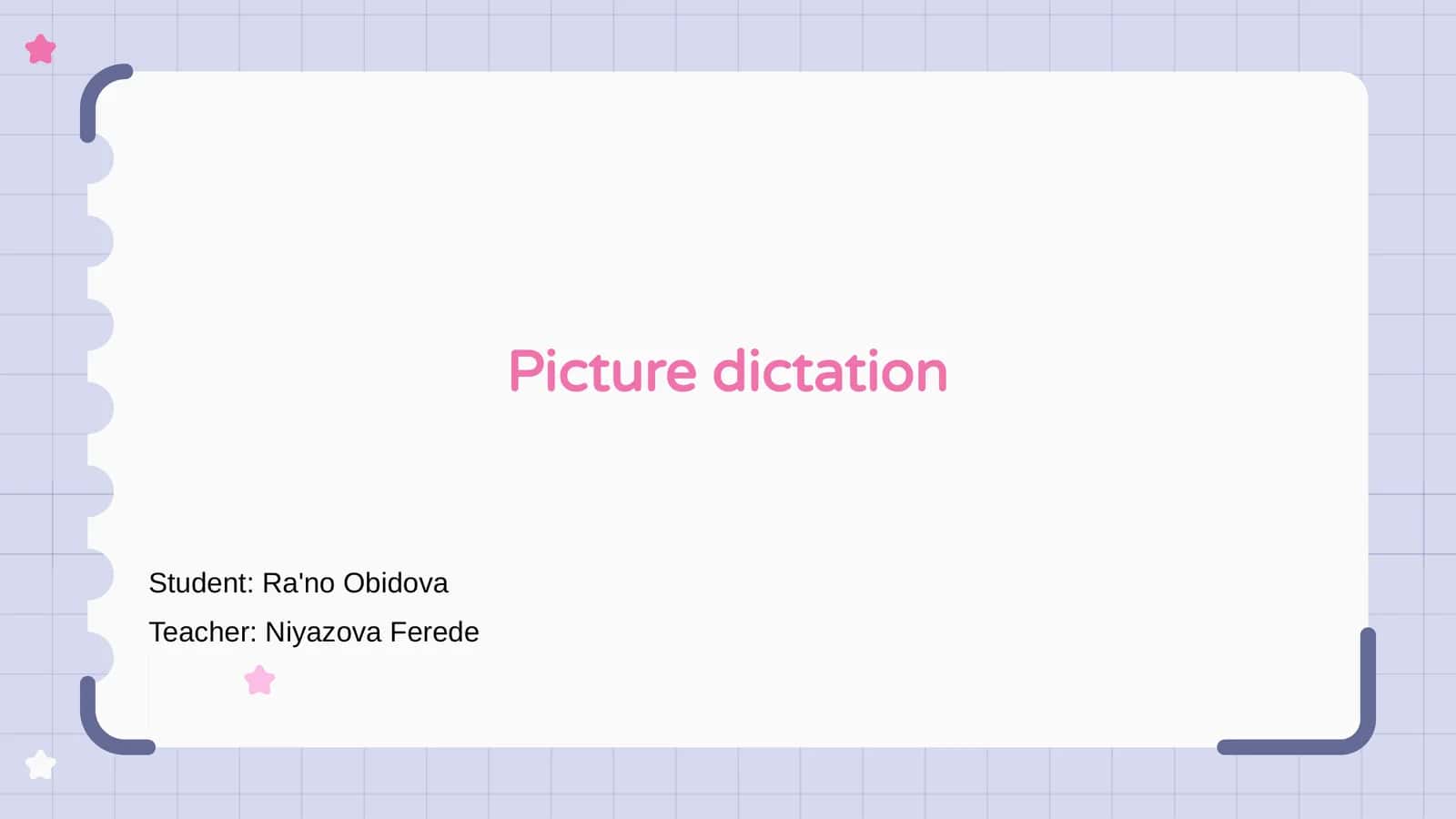 Picture dictation 1