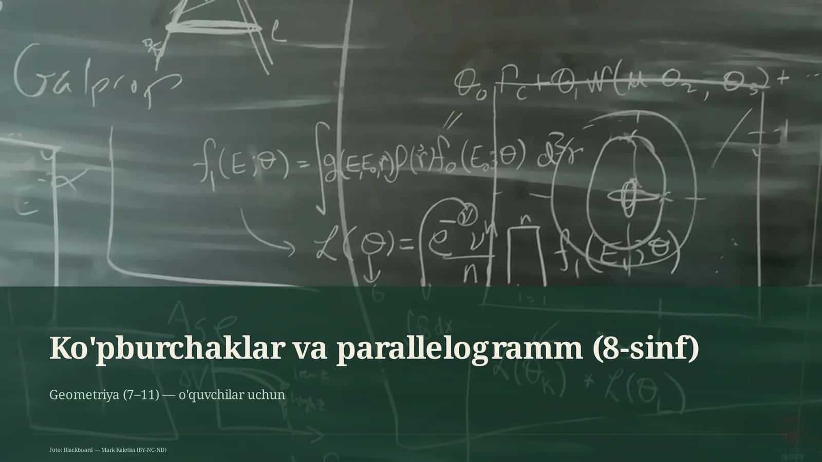 Ko'pburchaklar va parallelogramm (8-sinf) 1