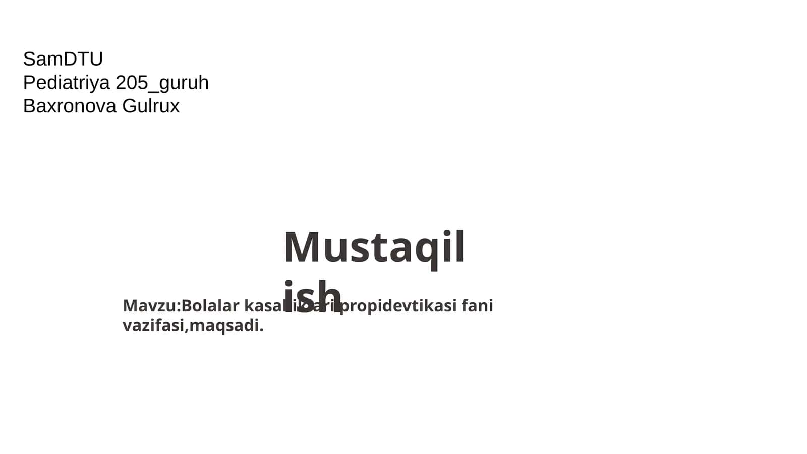 Bolalar Kasalliklari Propidevtikasi 1