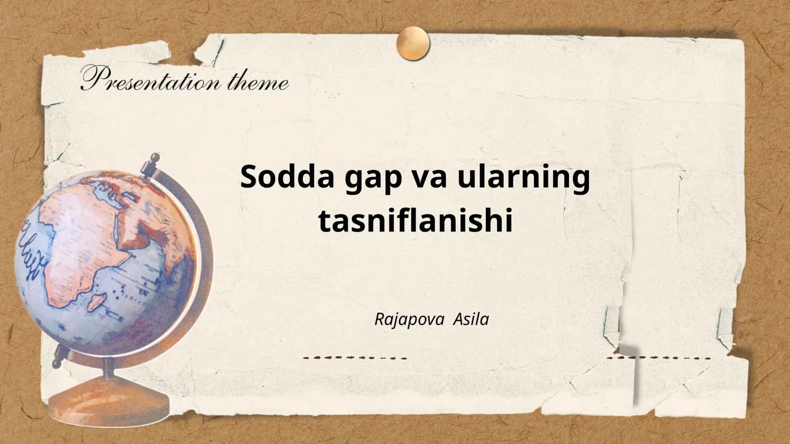 Sodda gap va ularning tasniflanishi 1