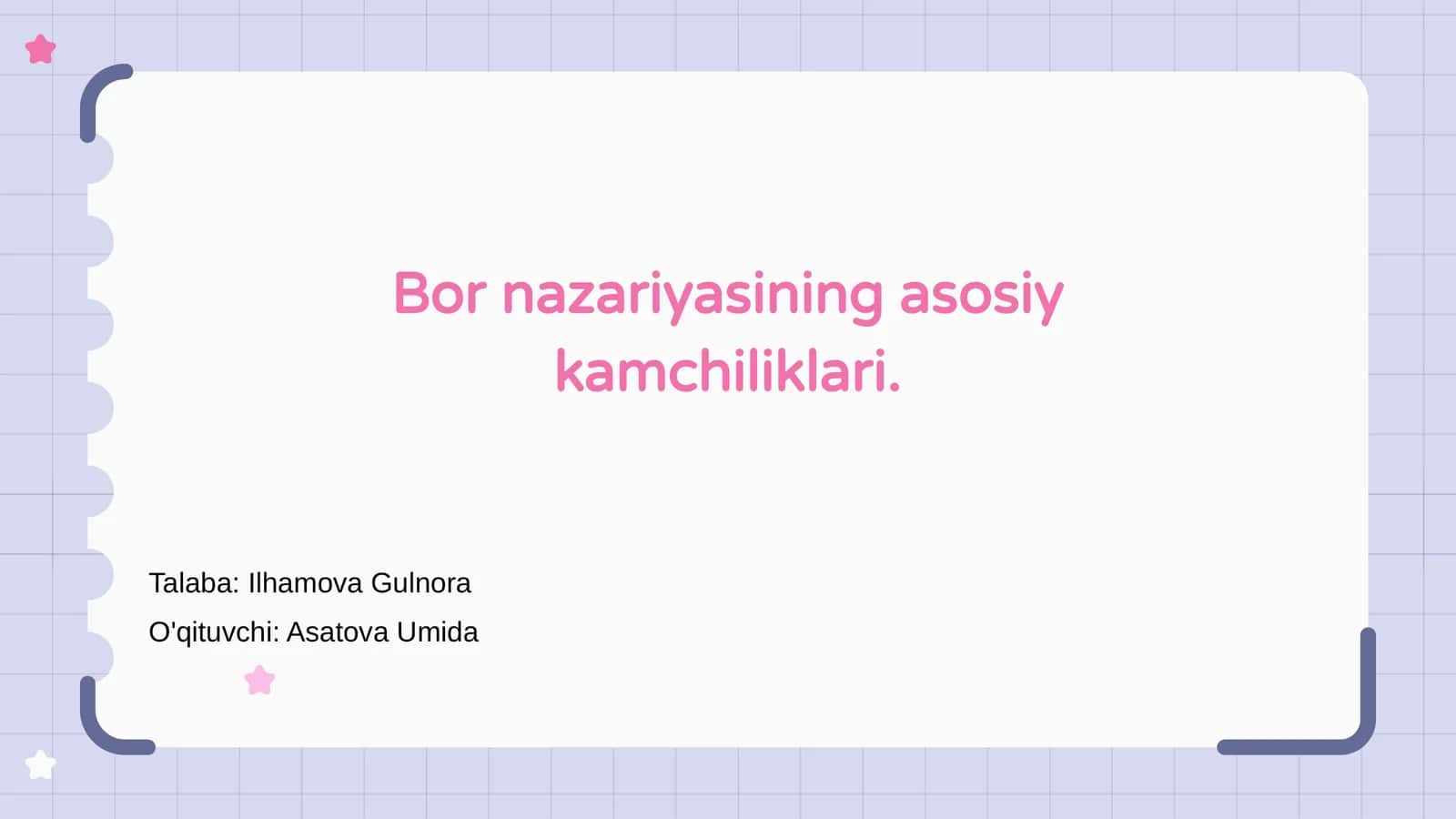 Bor nazariyasining asosiy kamchiliklari 1