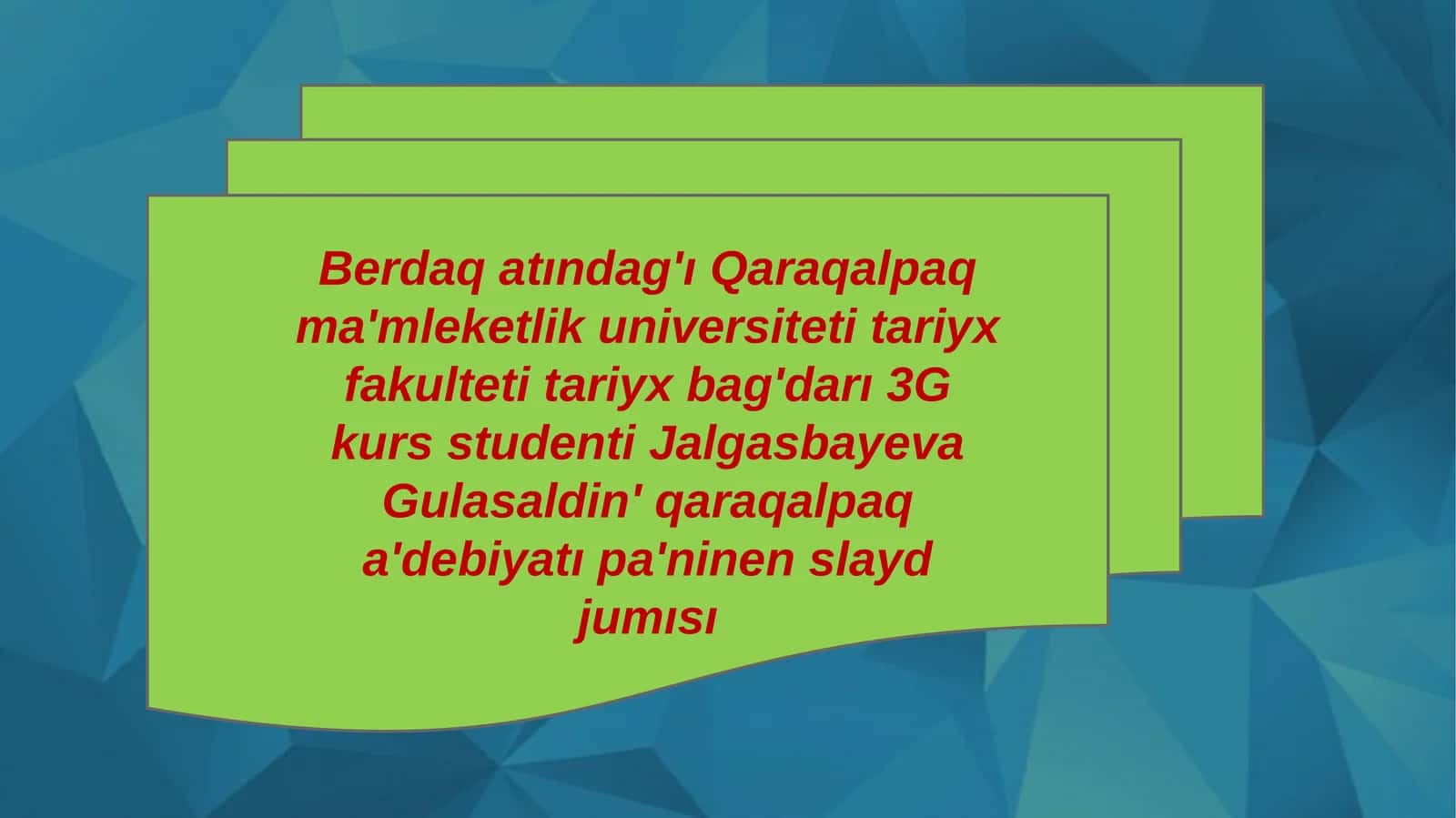 Soppaslı Sıpıra jıraw O’miri 1