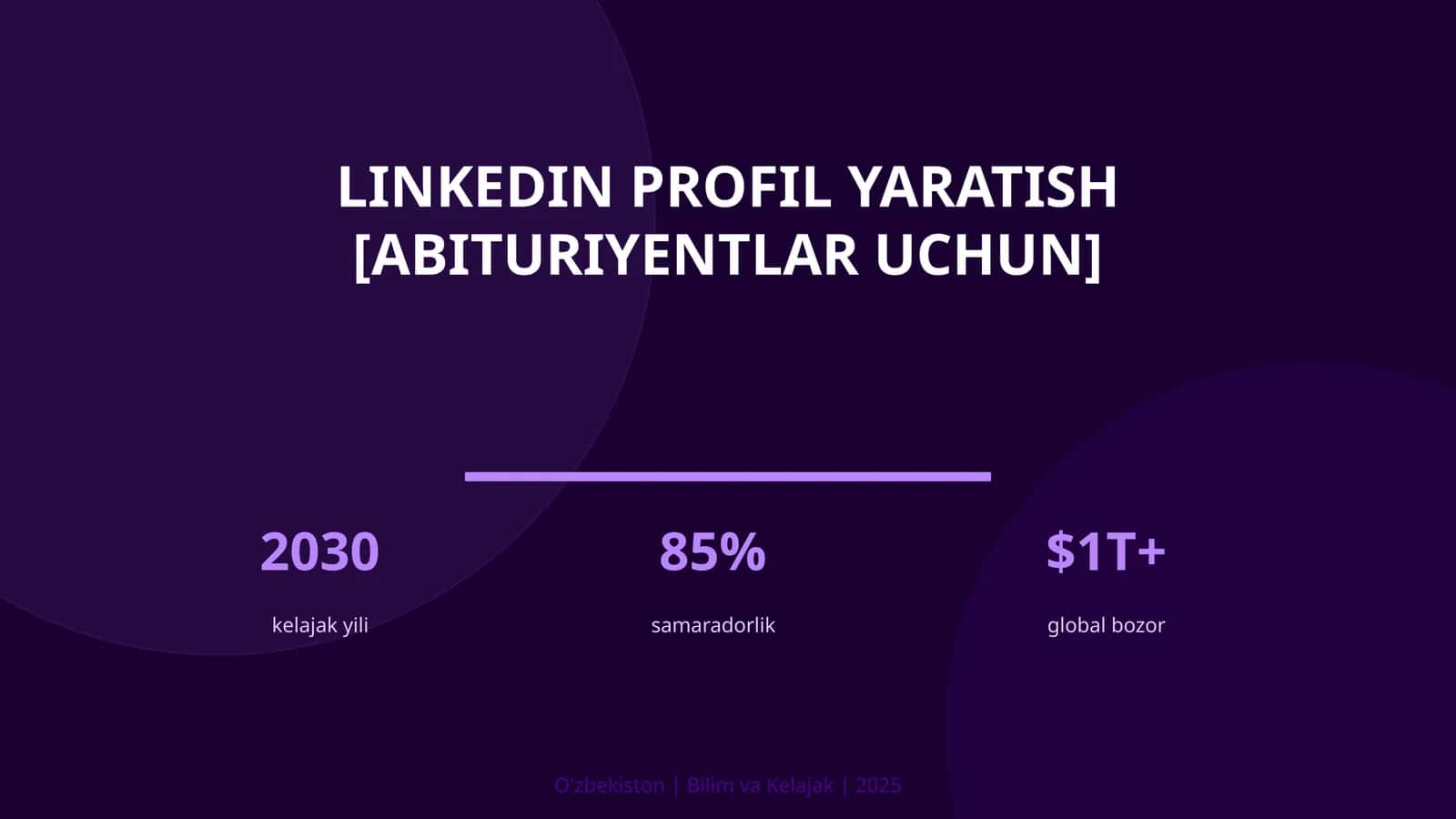 LinkedIn profil yaratish [abituriyentlar uchun] 1