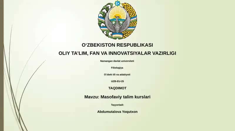 Masofaviy talim kurslari 1