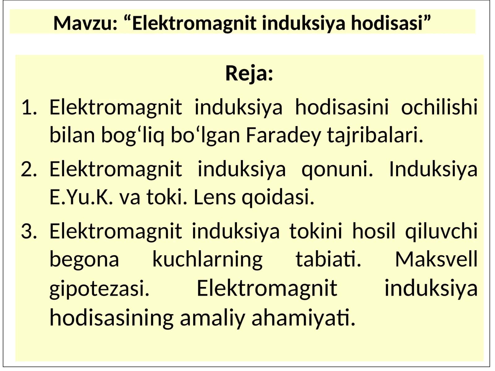Elektromagnit induksiya hodisasi 1