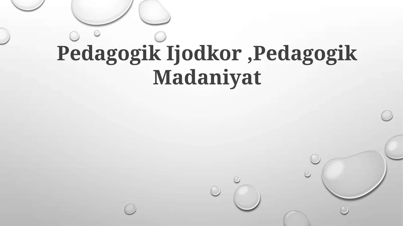 Pedagogik Ijodkor 1