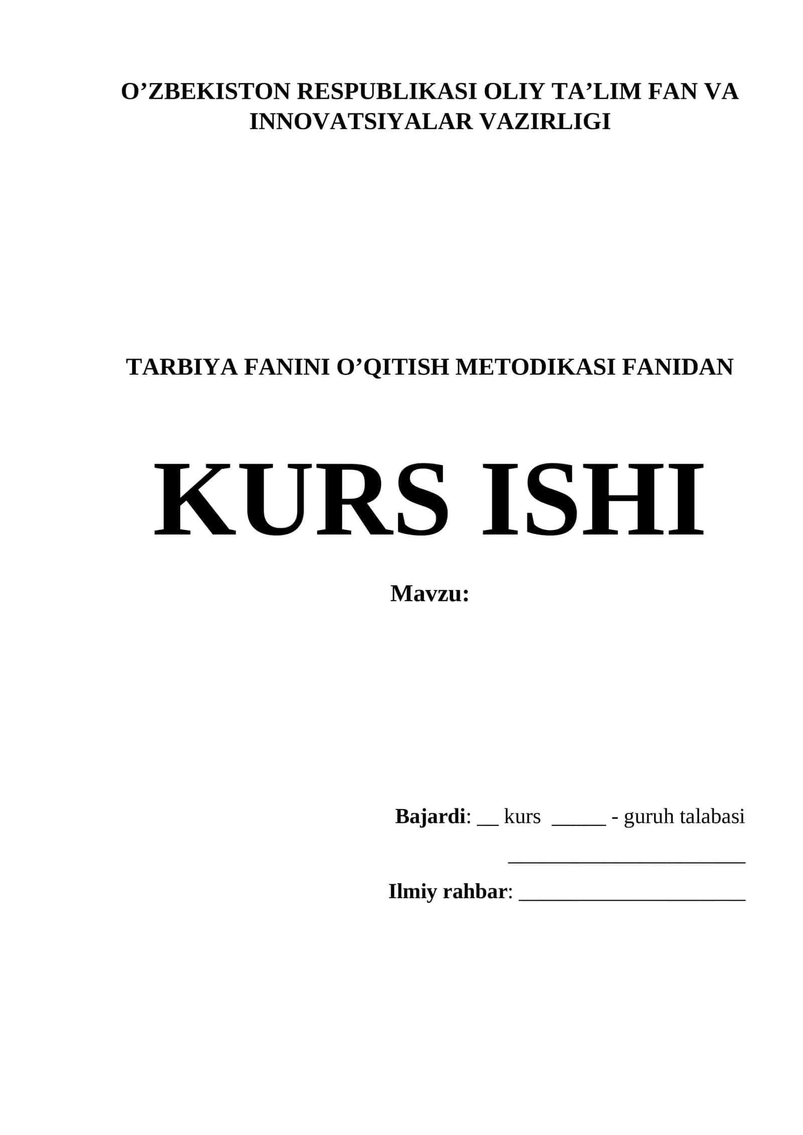 KURS ISHI 1