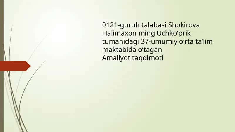 Amaliyot taqdimoti 1