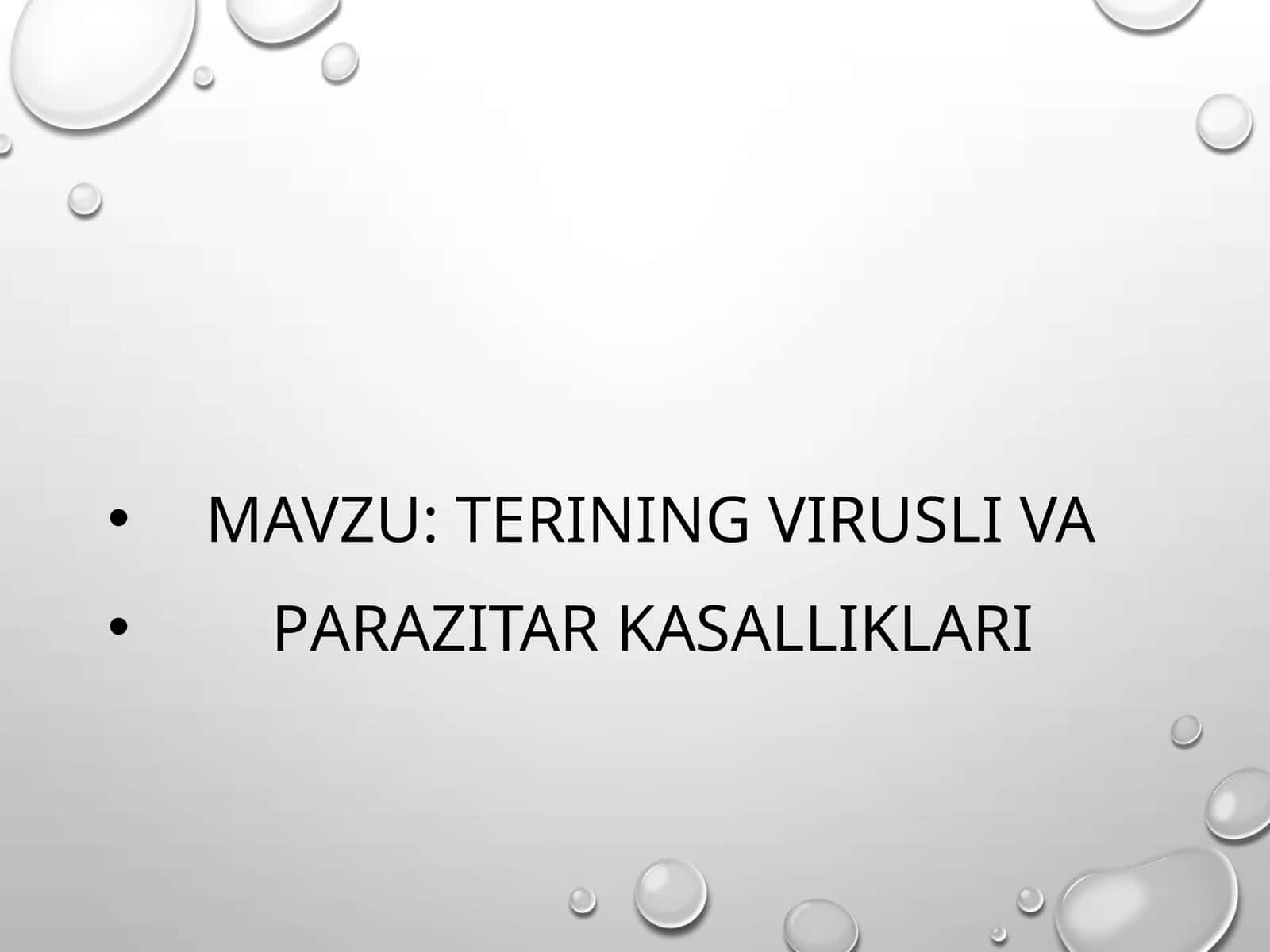 parazitlar va virusli teri kasalliklari 1