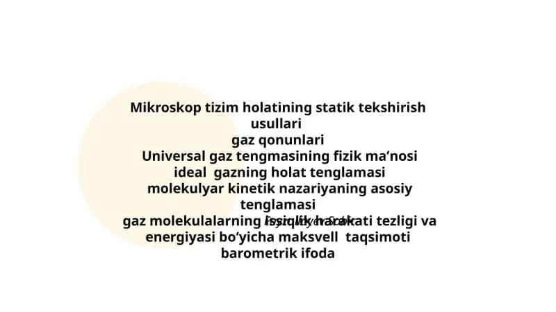 Mikroskop tizim holatining statik tekshirish usullari 1