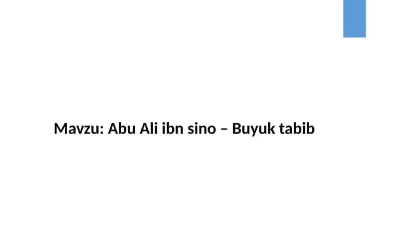 Abu Ali ibn sino – Buyuk tabib 1