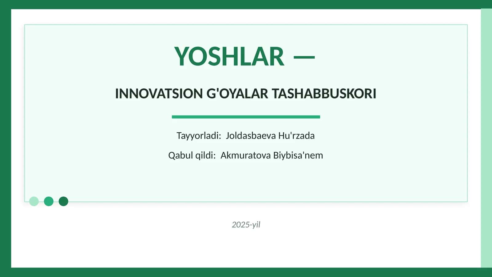Innovatsion yoshlar 1