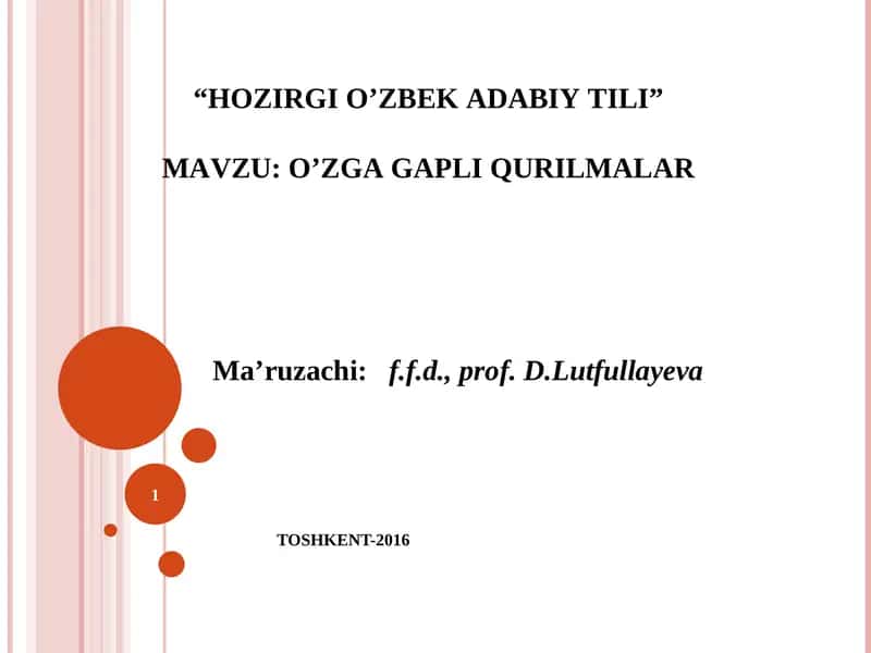 O‘zga Gapli Qurilmalar 1