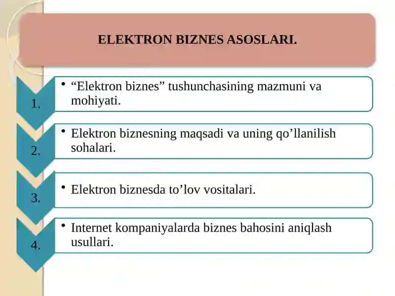 Elektron Biznes Amalga Oshirilishi