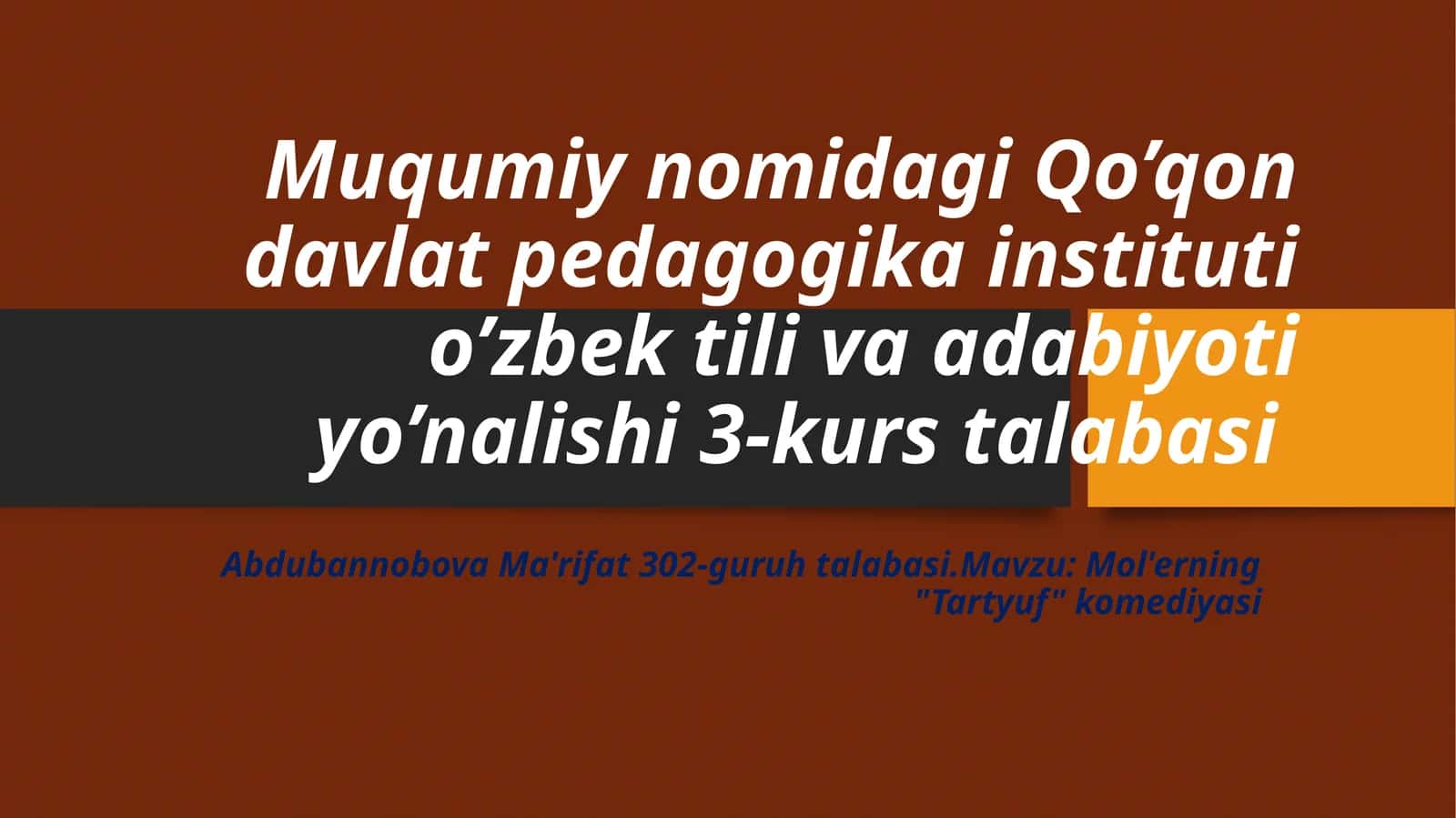 Mol'erning "Tartyuf" komediyasi 1
