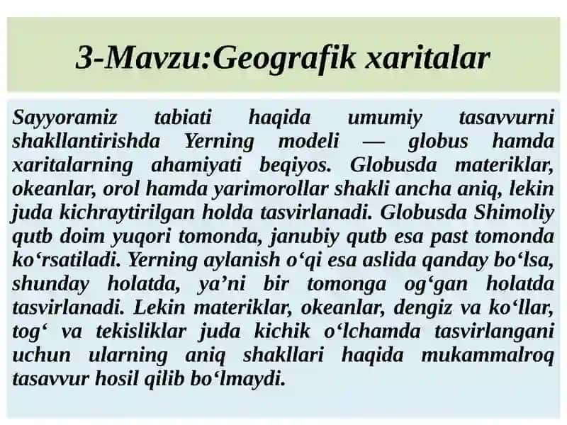Geografik xaritalar