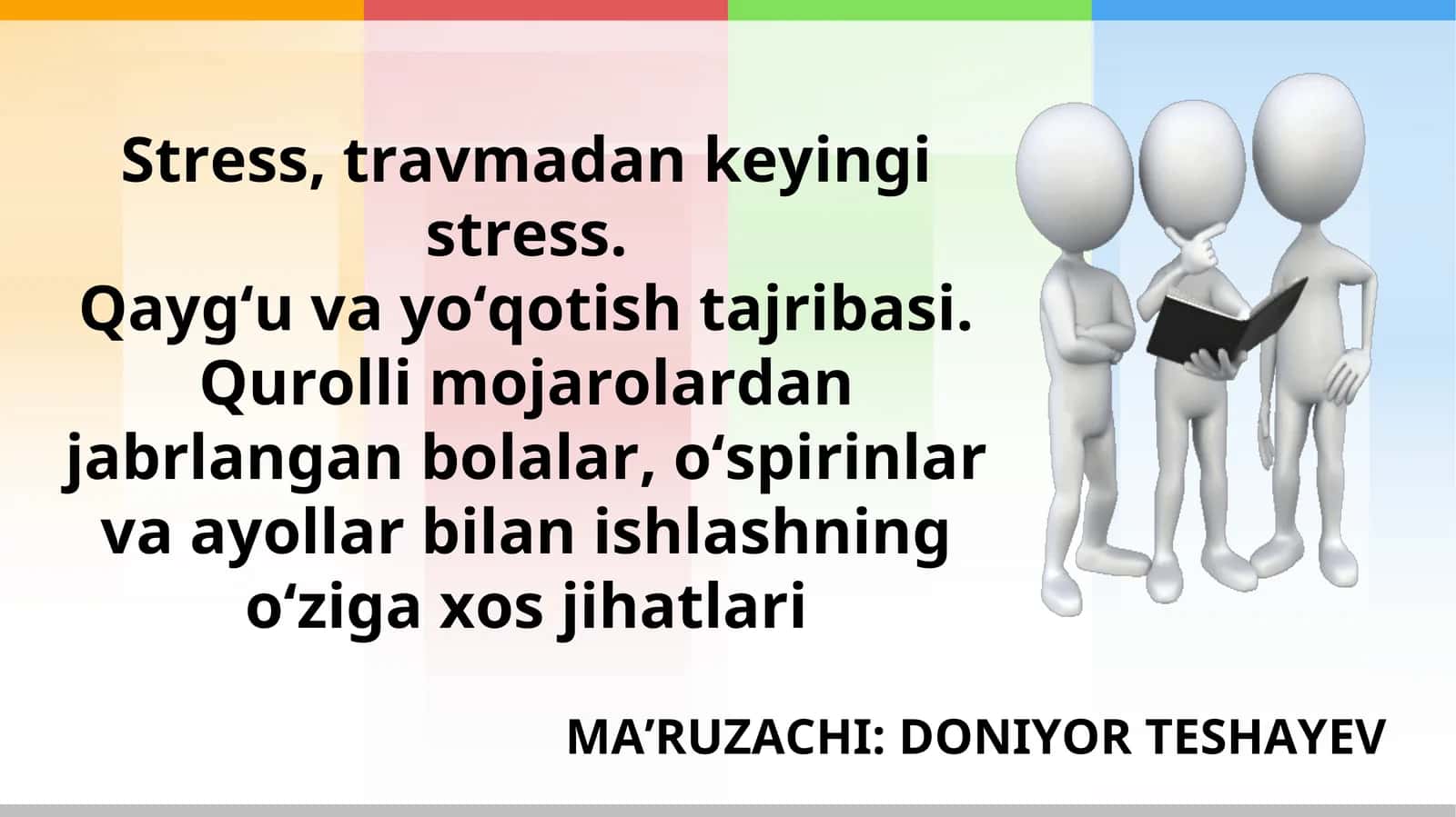 Stress, travmadan keyingi stress 1