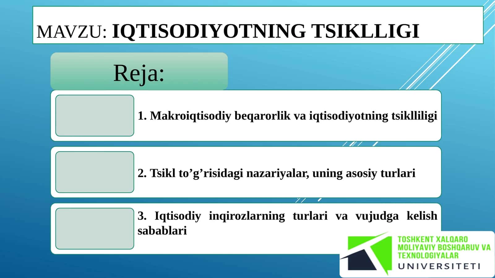 Iqtisodiyotning tsiklligi 1