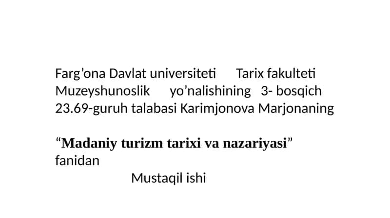 Turizmda innovatsion marketing strategiyalari 1