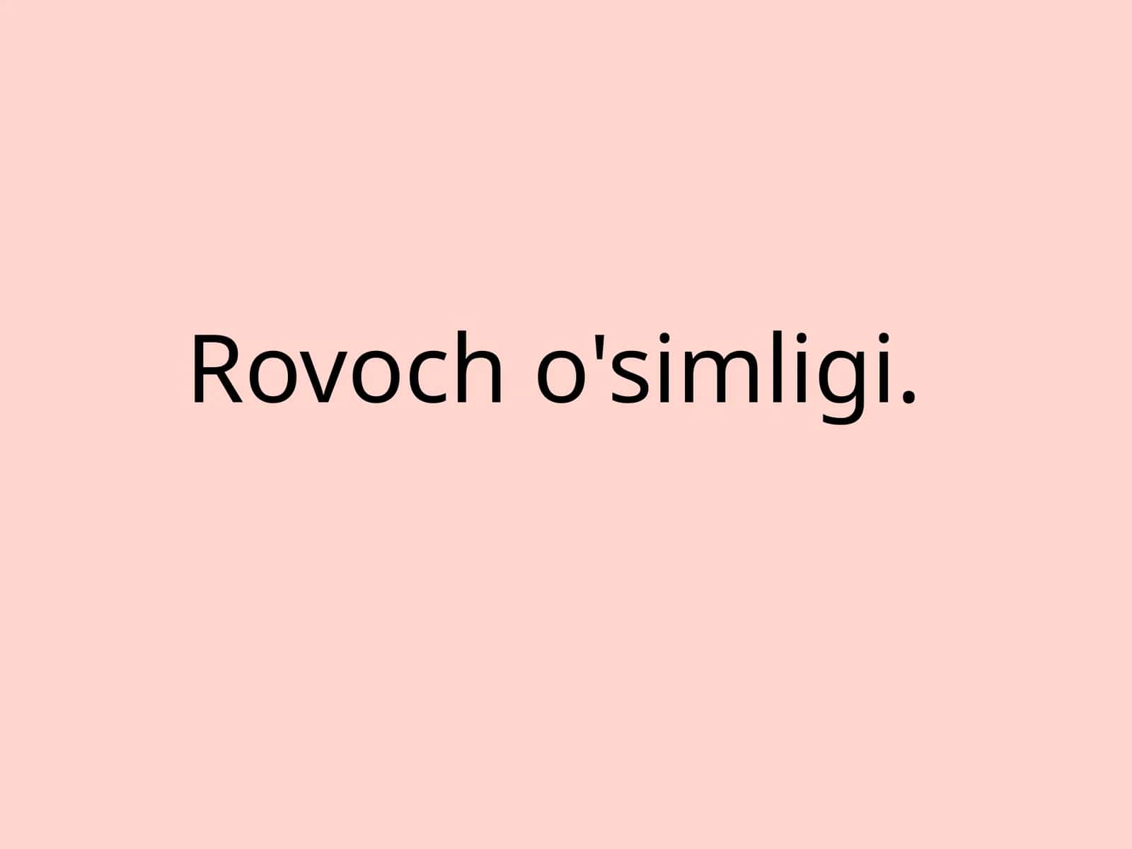 Rovoch o'simligi 1