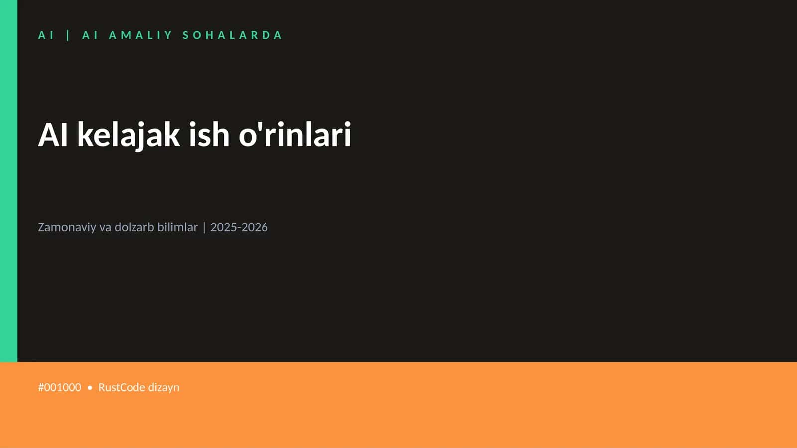 AI kelajak ish o'rinlari 1