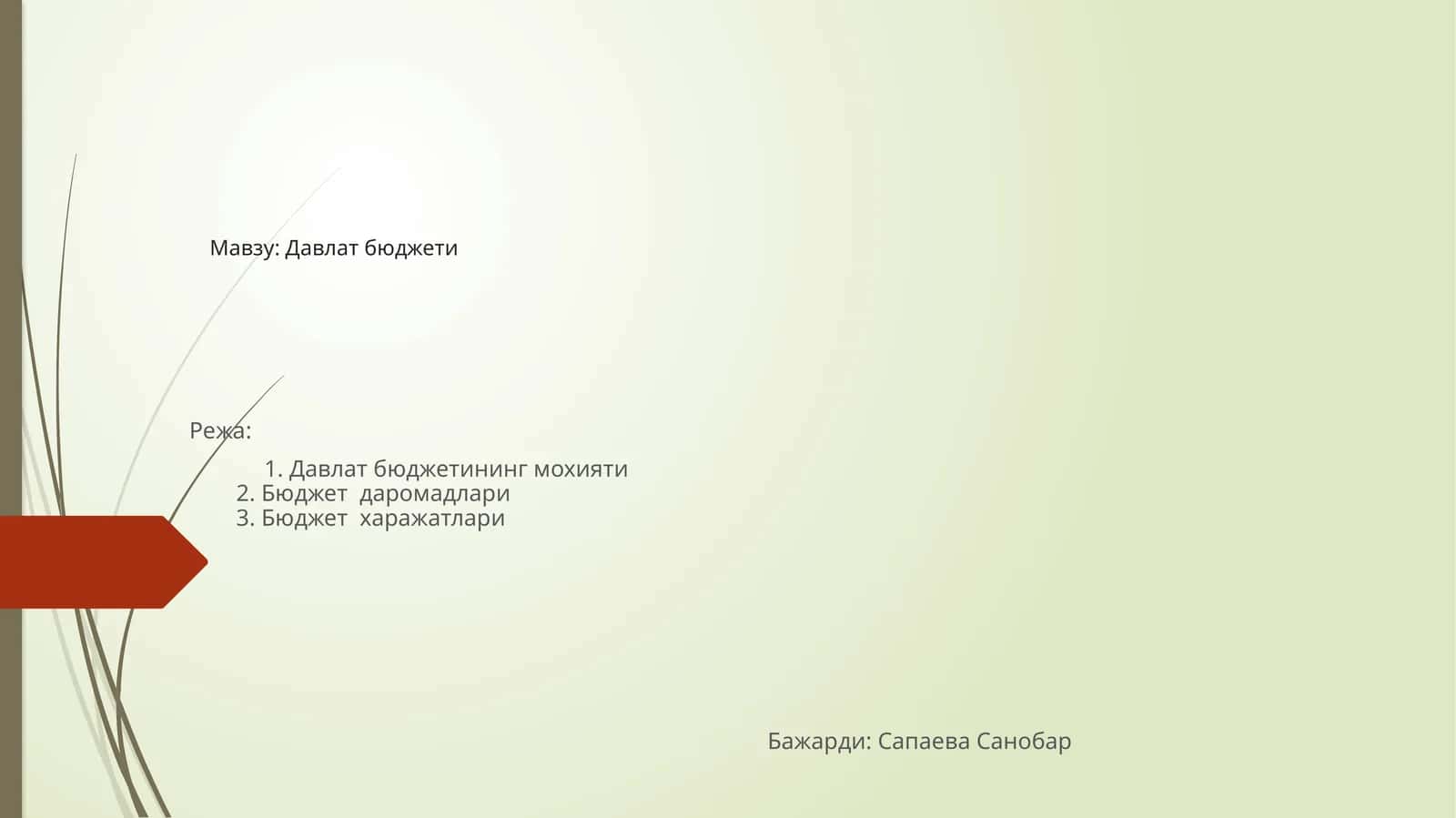 Давлат бюджети 1