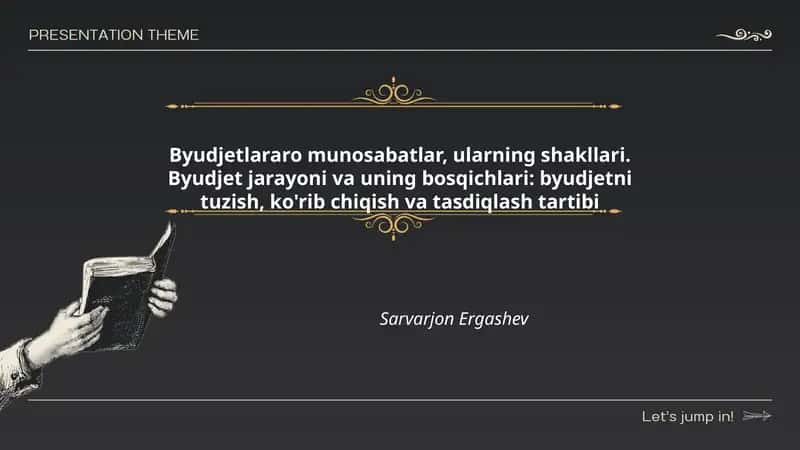Byudjetlararo munosabatlar, ularning shakllari 1