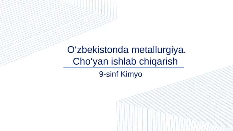 O‘zbekistonda metallurgiya 1