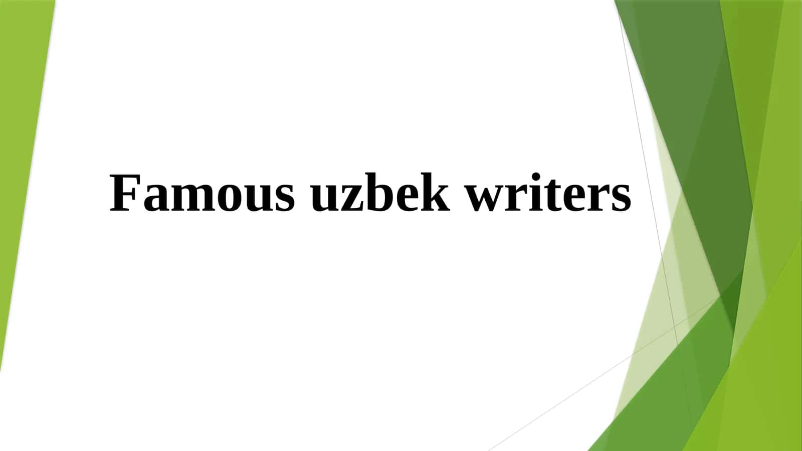 Uzbek literature history 1