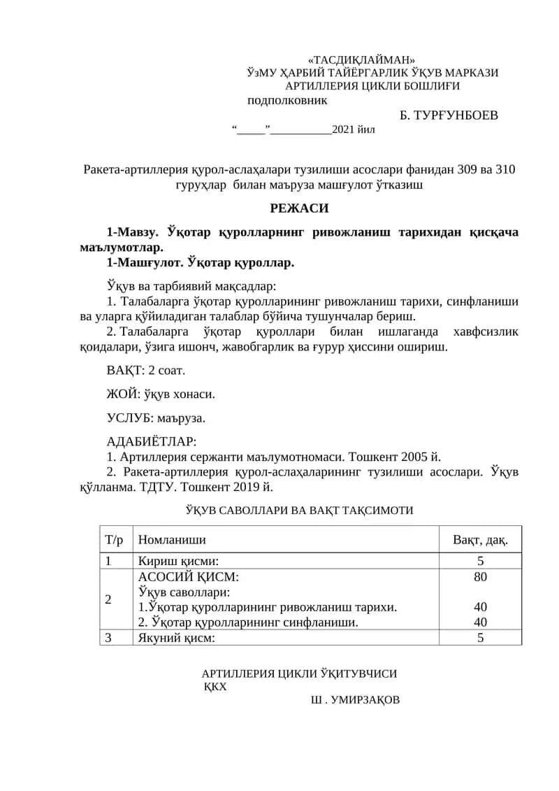 Ўқотар қуролларнинг ривожланиш тарихидан қисқача маълумотлар 1