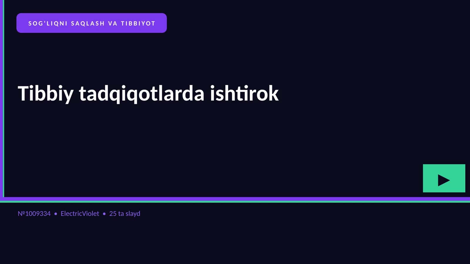 Tibbiy tadqiqotlarda ishtirok 1